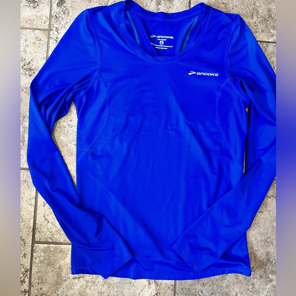 Cobalt Blue Brooks Long-sleeved Running Shirt